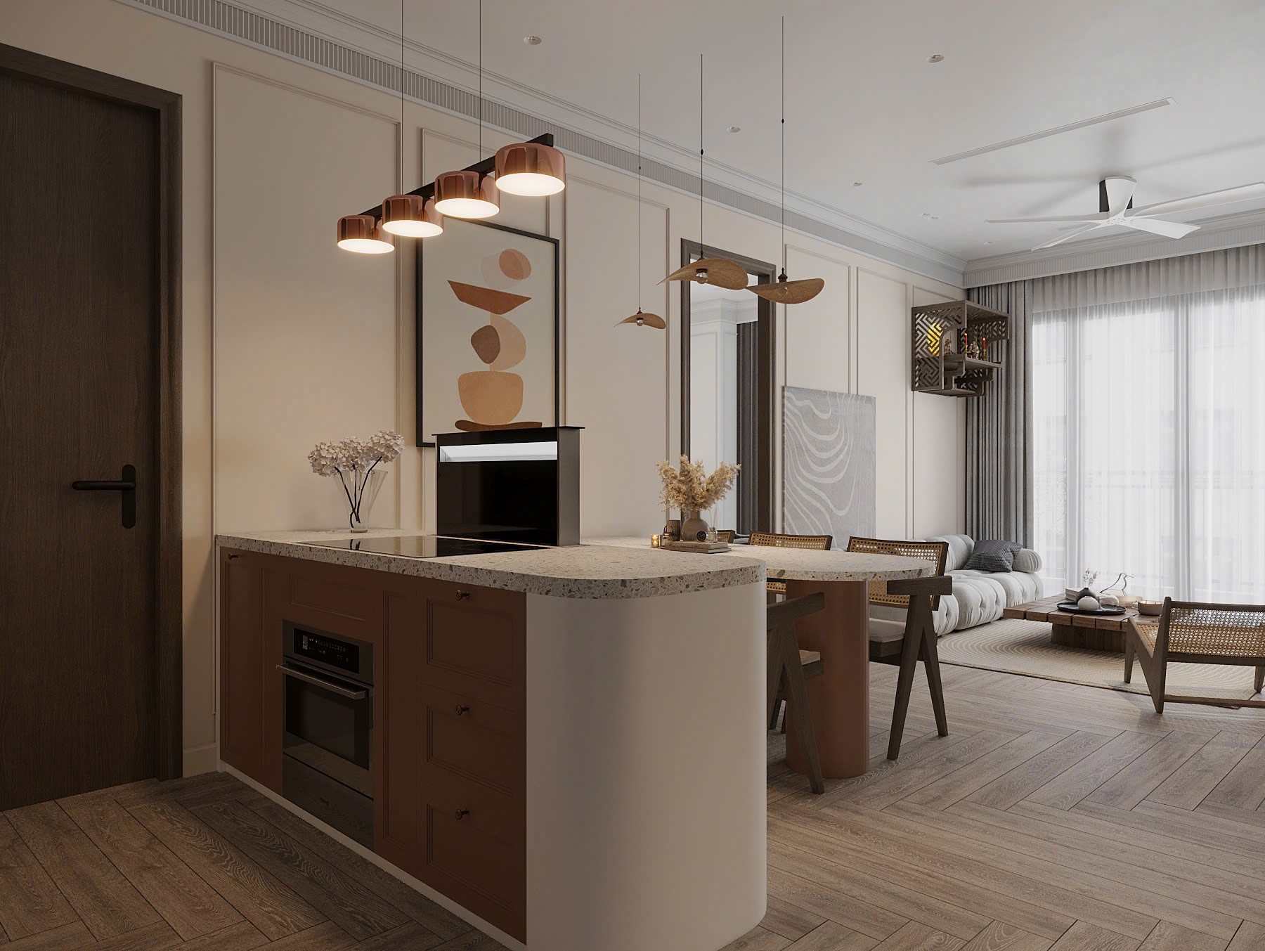 chi phí làm nội thất chung cư phòng khách