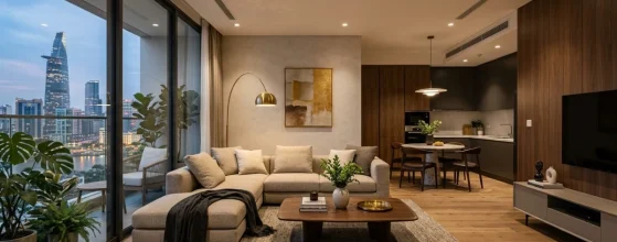 căn hộ phong cách nội thất hiện đại hoàn thiện cao cấp